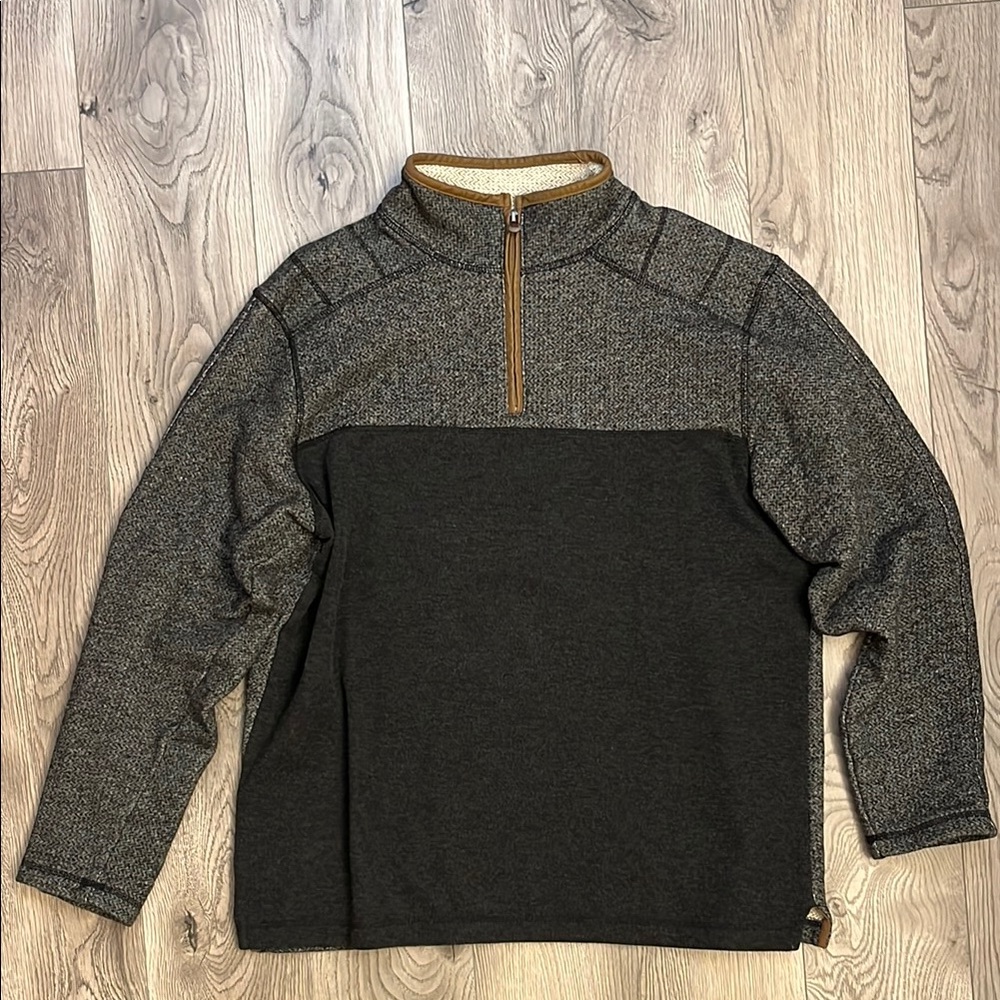 Dakota Grizzly Half-Zip Sweater - Black and Gray